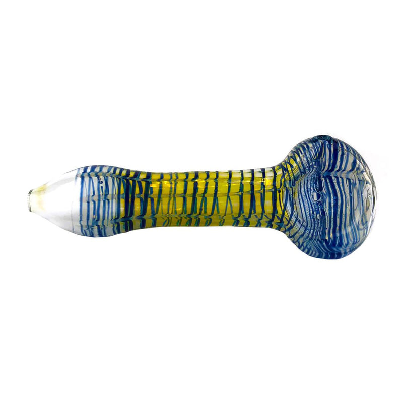 Pfeife aus Glas | Wireframe Sketch | Mit Kickloch & Siebe L. 130 mm Handpfeife