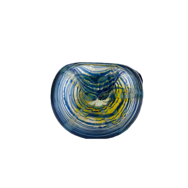 Pfeife aus Glas | Wireframe Sketch | Mit Kickloch & Siebe L. 130 mm Handpfeife