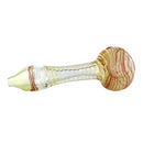 Pfeife aus Glas | Fire Lines | Mit Kickloch & Siebe L. 130 mm Handpfeife Pur