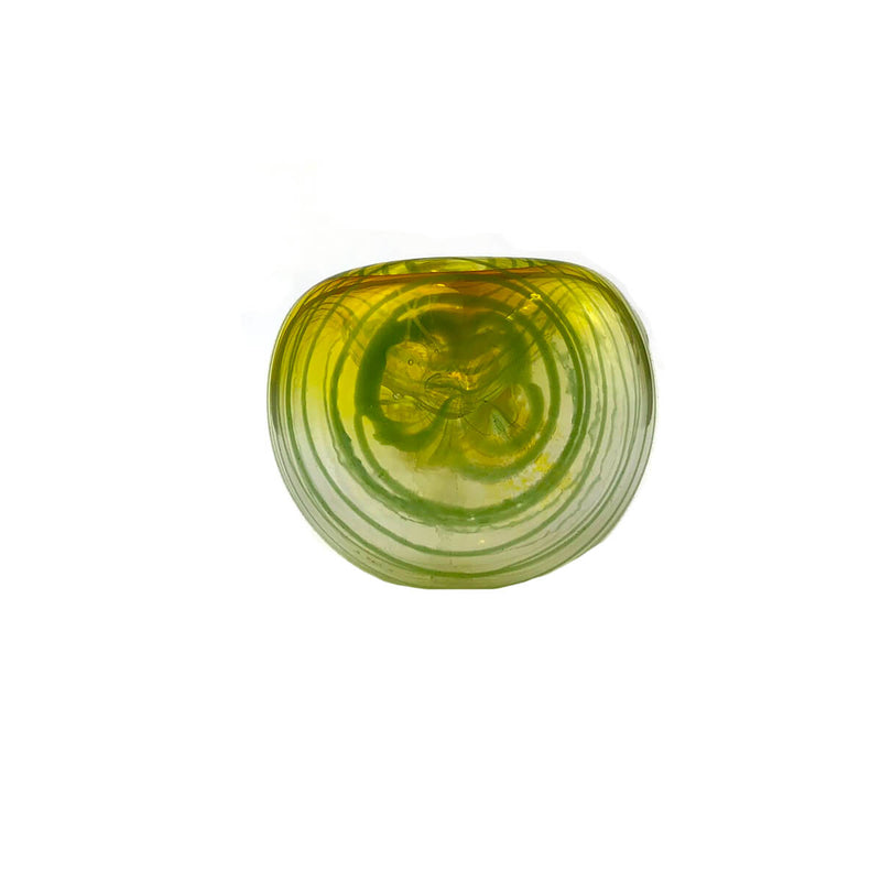 Handpfeife aus Glas | Green Bubble | Mit Kickloch & Siebe L. 130 mm