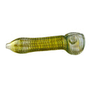 Pfeife aus Glas | Green Wireframe | Mit Kickloch & Siebe L. 130 mm Handpfeife