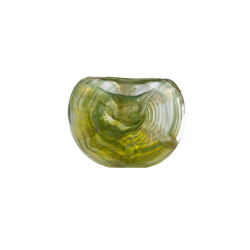 Pfeife aus Glas | Green Wireframe | Mit Kickloch & Siebe L. 130 mm Handpfeife
