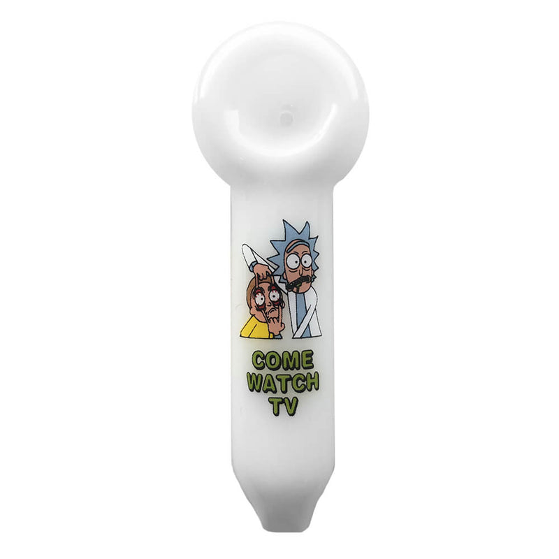 Glaspfeife Cartoons 7 Rick & Morty mit & Siebe - Handpfeife Länge 120 mm