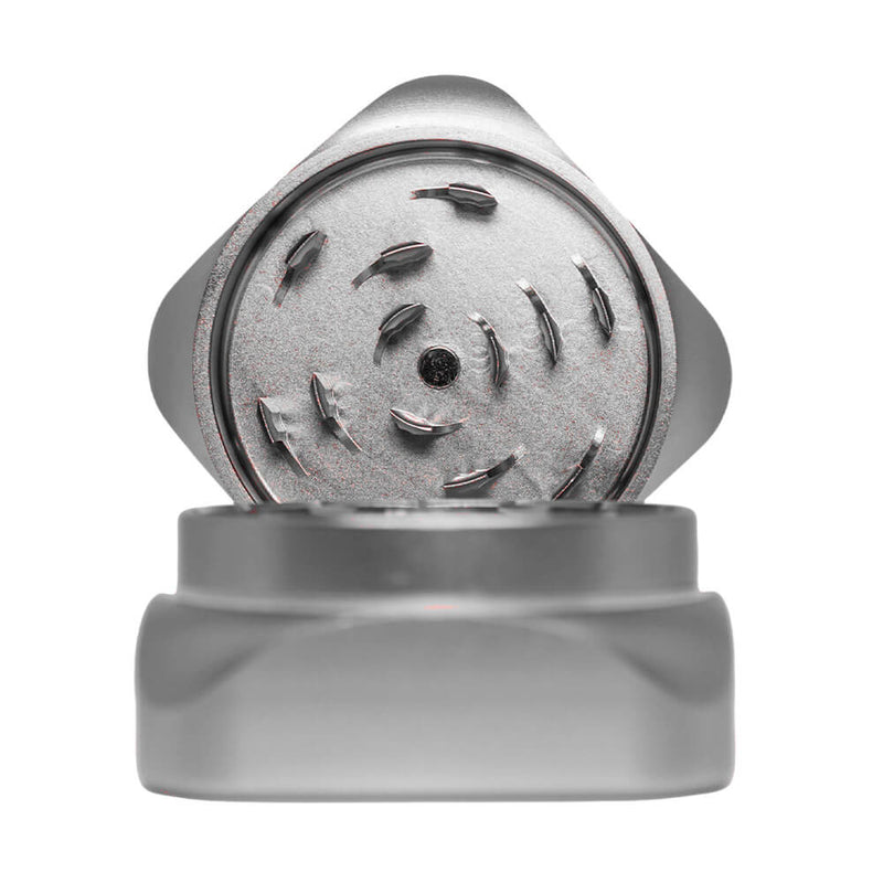 Krush Kube 2.0 | Spezial Grinder aus Kanada | 2 - Teilig aus Aluminium | 55 mm Silber