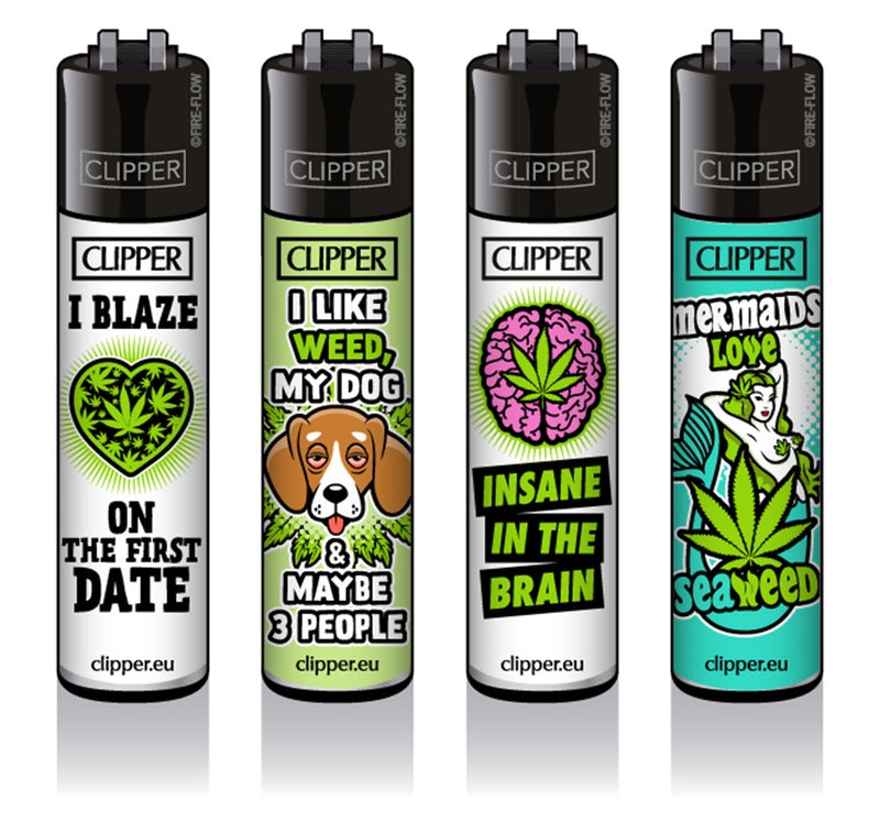 Clipper Feuerzeug Edition - Leaf Slogan - 4er Set 420