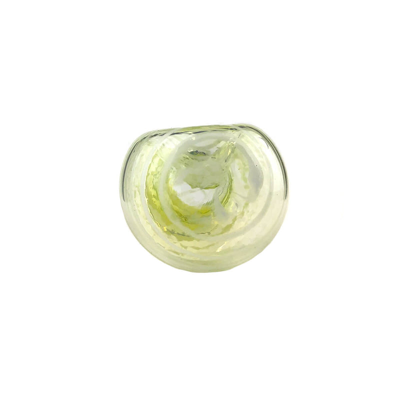 Handpfeife aus Glas | Lemon Tree | Mit Kickloch & Siebe L. 130 mm Purpfeife