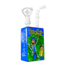 Juice Glass Bong Cartoon Characters Rick and Morty H. 19cm - Glaspfeife mit Siebe