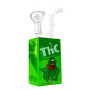 Juice Glass Bong Cartoon THC Slimer H. 19cm - Glaspfeife mit Siebe