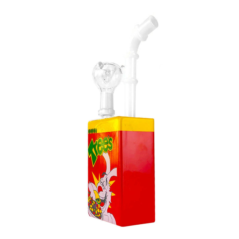 Juice Glass Bong Cartoon Rabbit Breakfast H. 19cm - Glaspfeife mit Siebe