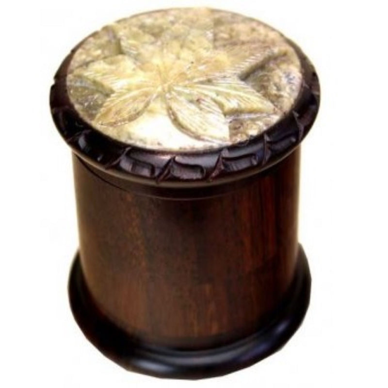 Holzgrinder 70 mm Ø, mit Magnet, 4-teilig, Speckstein-Intarsie